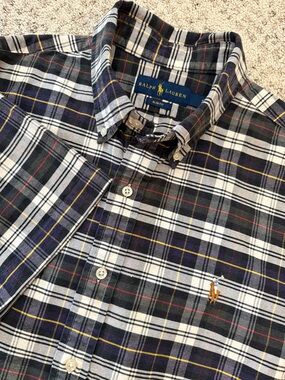 Ralph Lauren Men’s Multicolored Slim Fit Plaid SS Shirt Sz XL